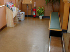 before photo of waiting room cleaning